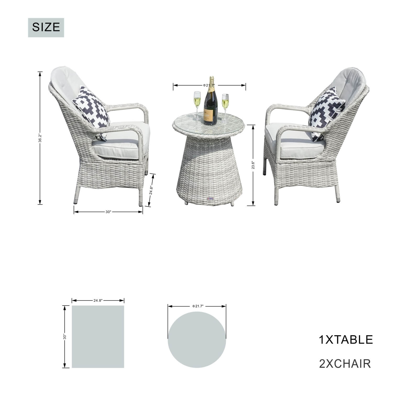 Modern Bistro Seating Set (PAD-1708)
