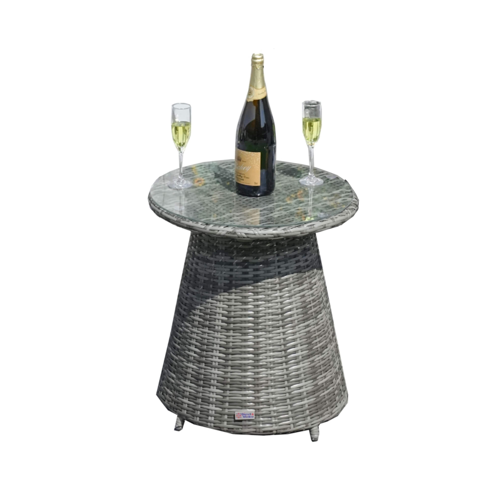 2-Piece Outdoor Bistro Set with Round Coffee Table （PAD-1708+010-GR）