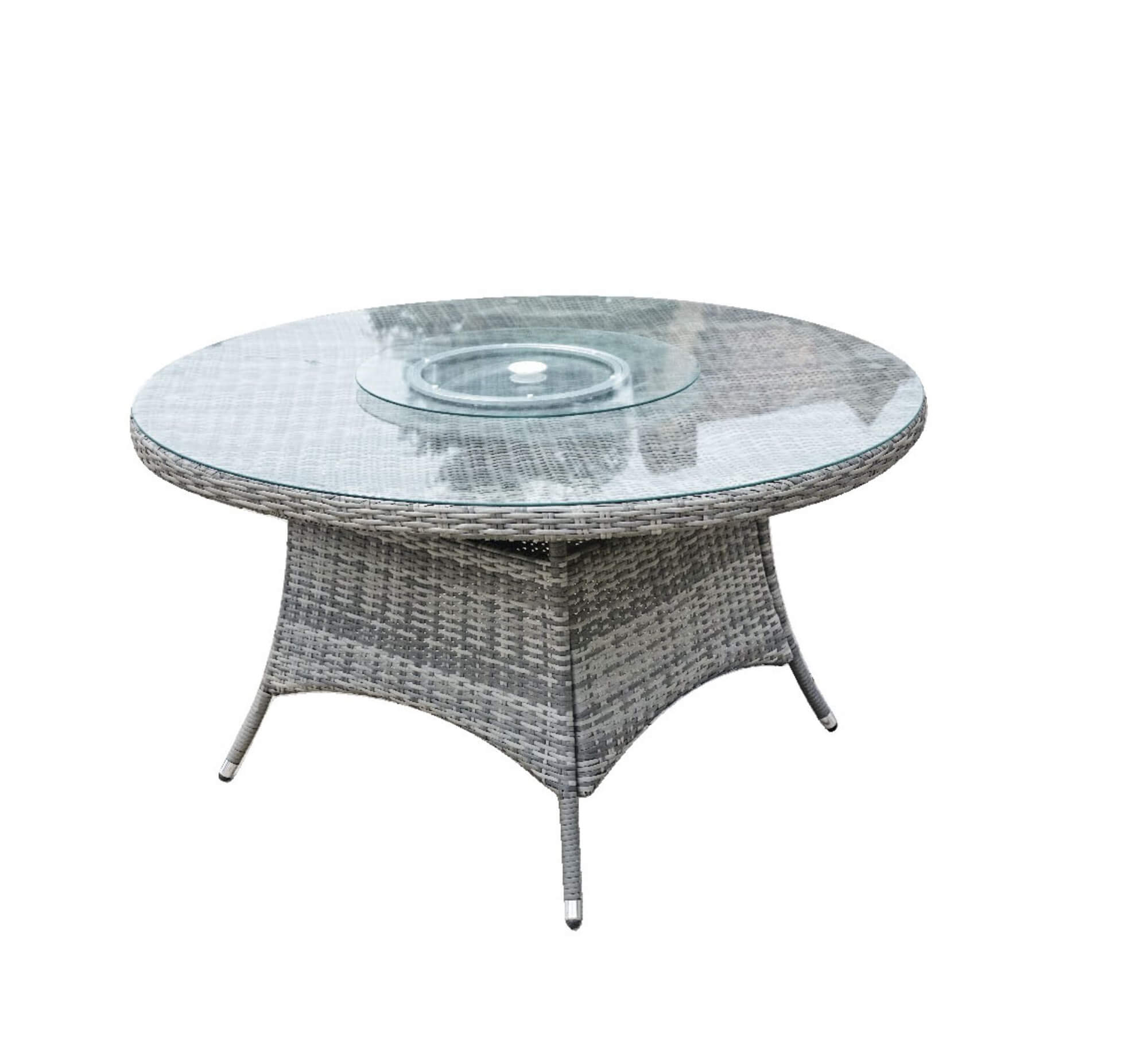 6-Seater Round Outdoor PE Wicker Dining Set (PAD-1711+010)