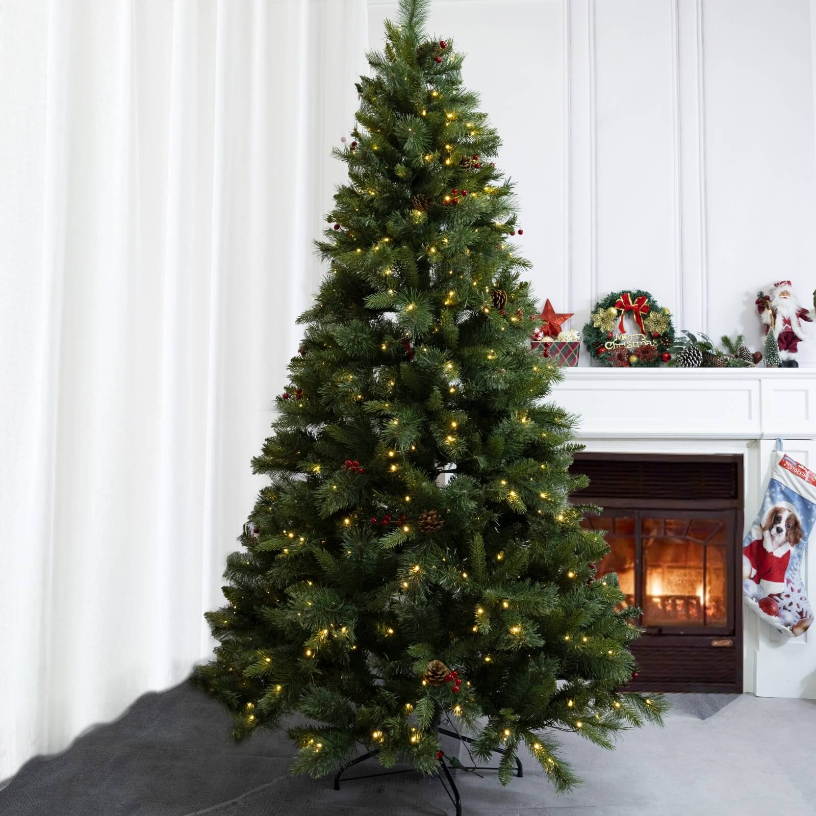 6FT Premium Artificial Christmas Tree with Pinecones(PJT-2502-6FT)