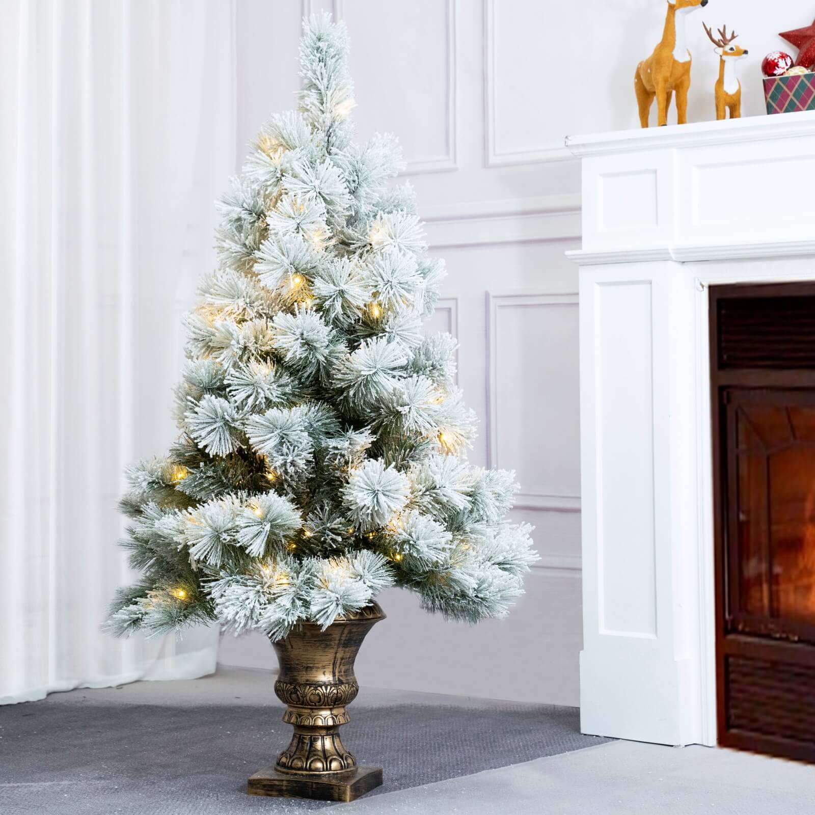 4FT Snow-Flocked Mini Christmas Tree(PJT-2508)