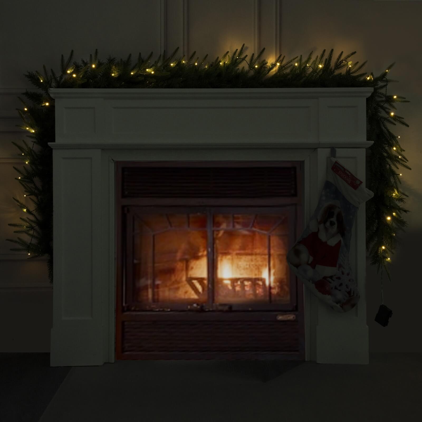 Pine Needle Garland with Optional Warm White LED Lights(PJG-2513)
