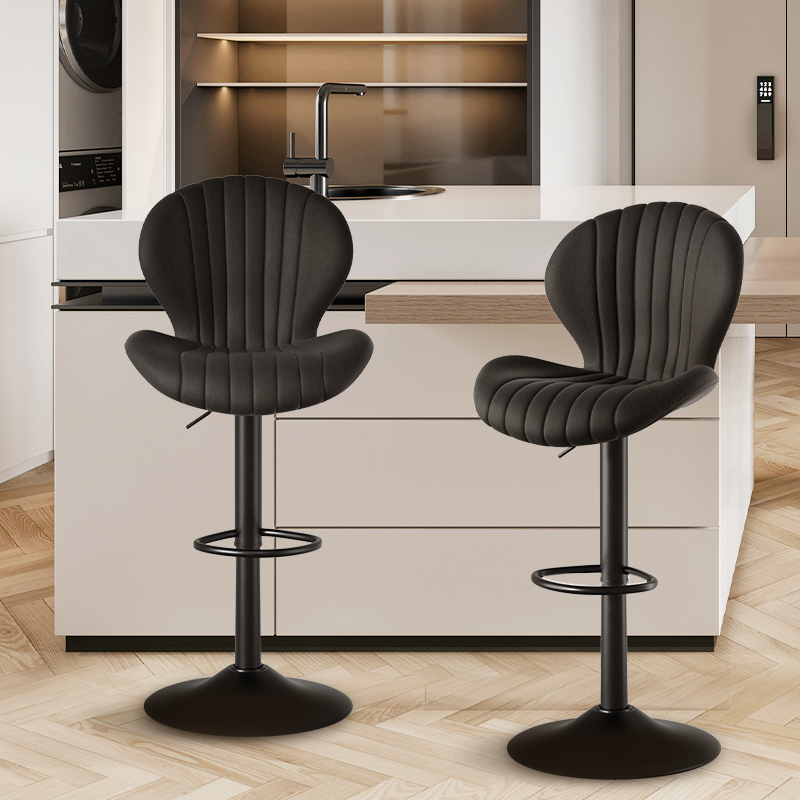 Ergonomic Bar Stool with 360° Swivel, Supports up to 120Kg, Adjustable Height, Footrest, Multiple Colors, Comfortable Design