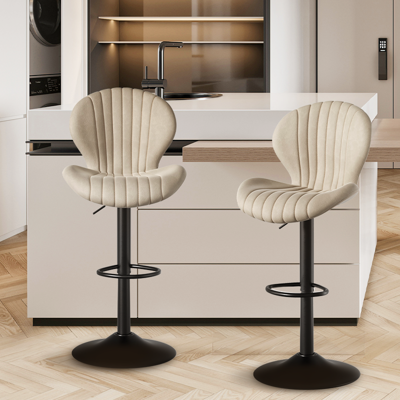 Ergonomic Bar Stool with 360° Swivel, Supports up to 120Kg, Adjustable Height, Footrest, Multiple Colors, Comfortable Design