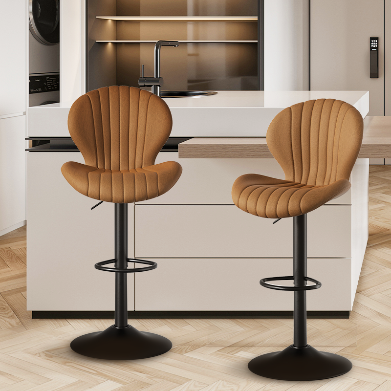 Ergonomic Bar Stool with 360° Swivel, Supports up to 120Kg, Adjustable Height, Footrest, Multiple Colors, Comfortable Design