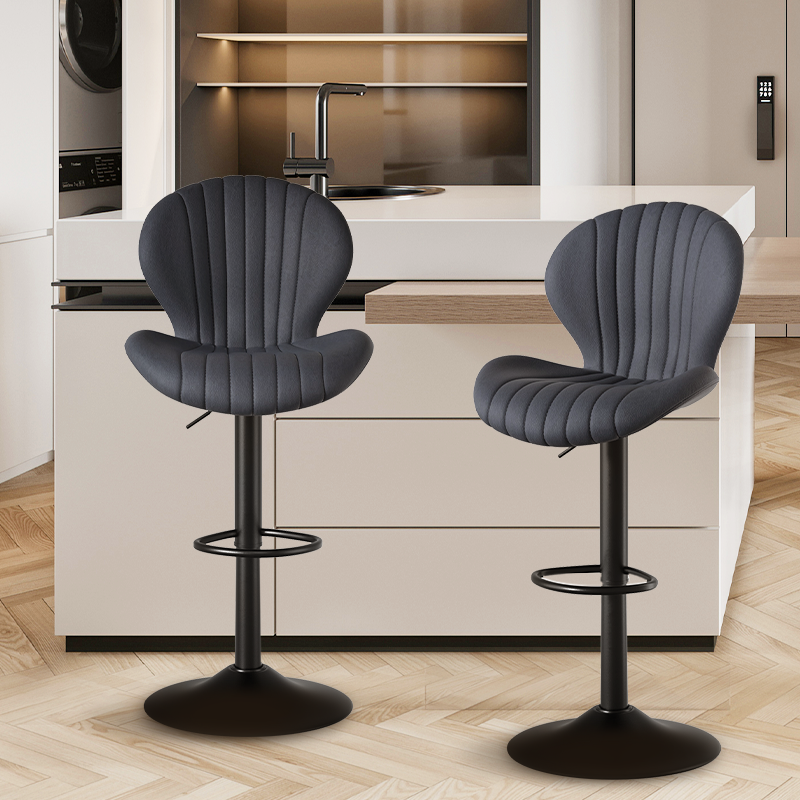 Ergonomic Bar Stool with 360° Swivel, Supports up to 120Kg, Adjustable Height, Footrest, Multiple Colors, Comfortable Design