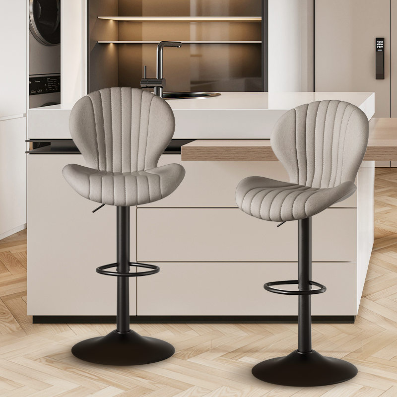 Ergonomic Bar Stool with 360° Swivel, Supports up to 120Kg, Adjustable Height, Footrest, Multiple Colors, Comfortable Design