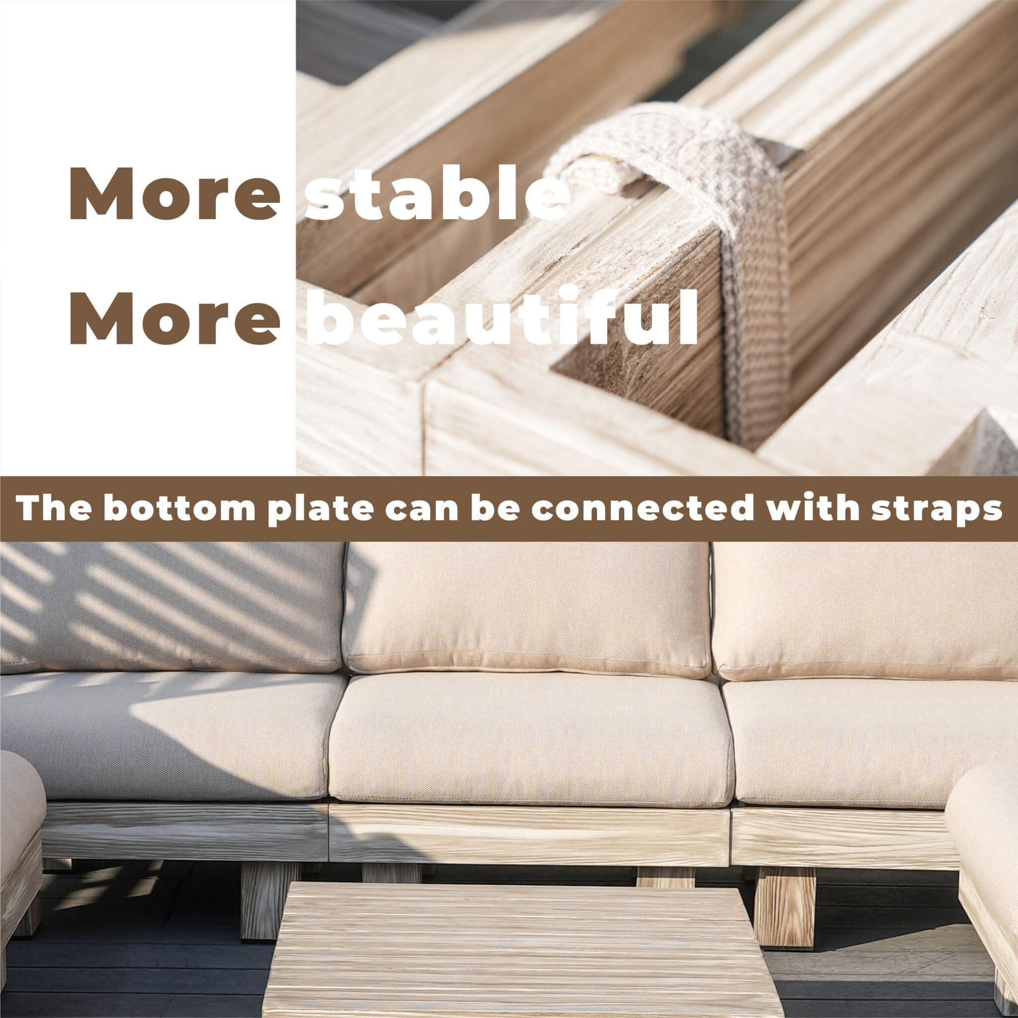 3-Seat Outdoor Patio Sofa Set (PAS-2510-3S-SET)