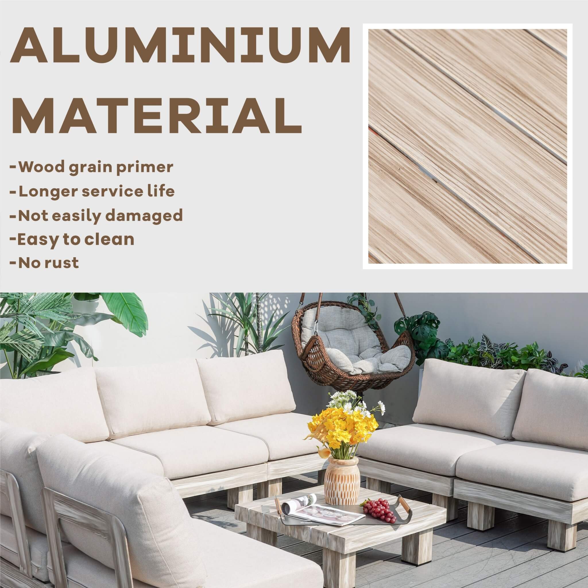 L4 Outdoor Sectional Sofa Set (PAS-2510-L4-SET)