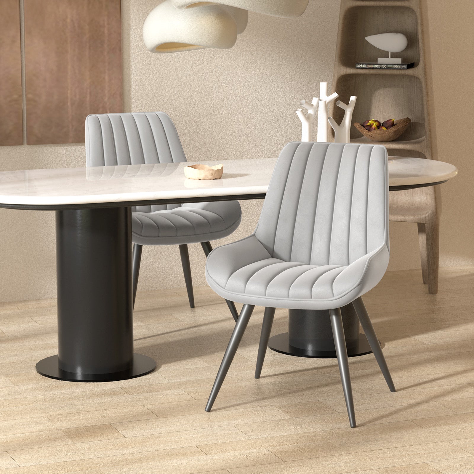 Stylish and Comfortable two Dining Chair – Multiple Colors, 300 lbs Weight Capacity, Ergonomic Design, Soft Cushion