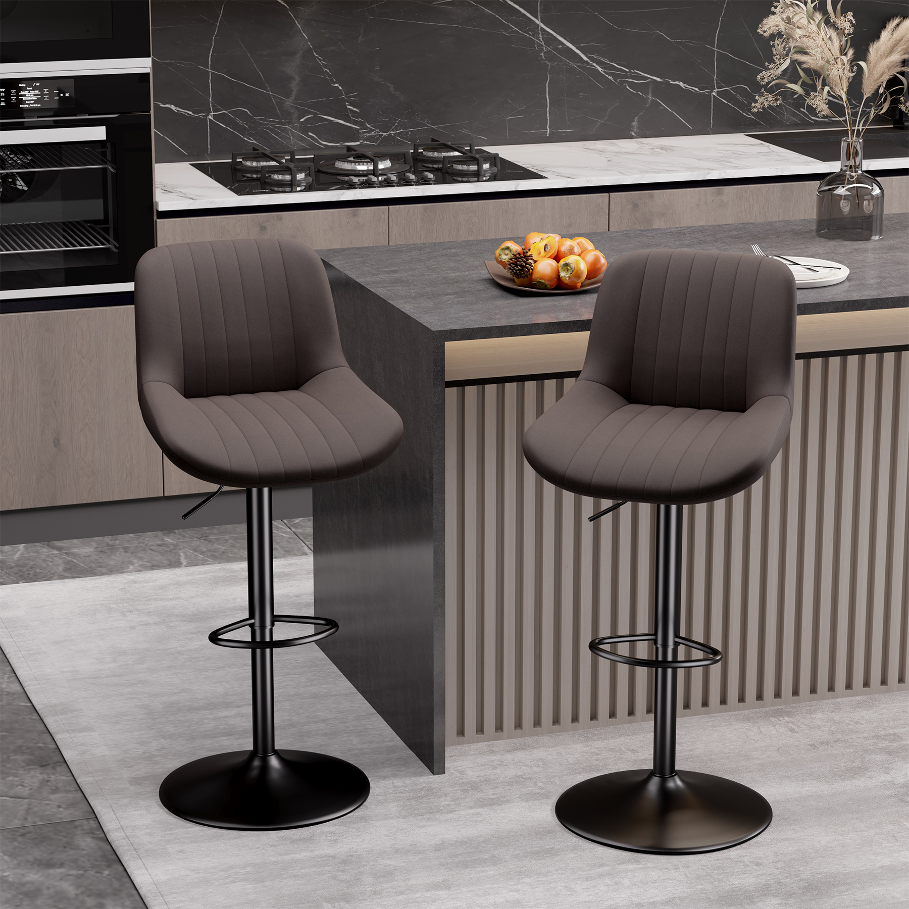 Waterproof Adjustable Bar Stool - 360° Swivel, Height Adjustable from 23.6'' to 31.5'', Available in Multiple Colors, Supports up to 300 lbs, Premium Materials