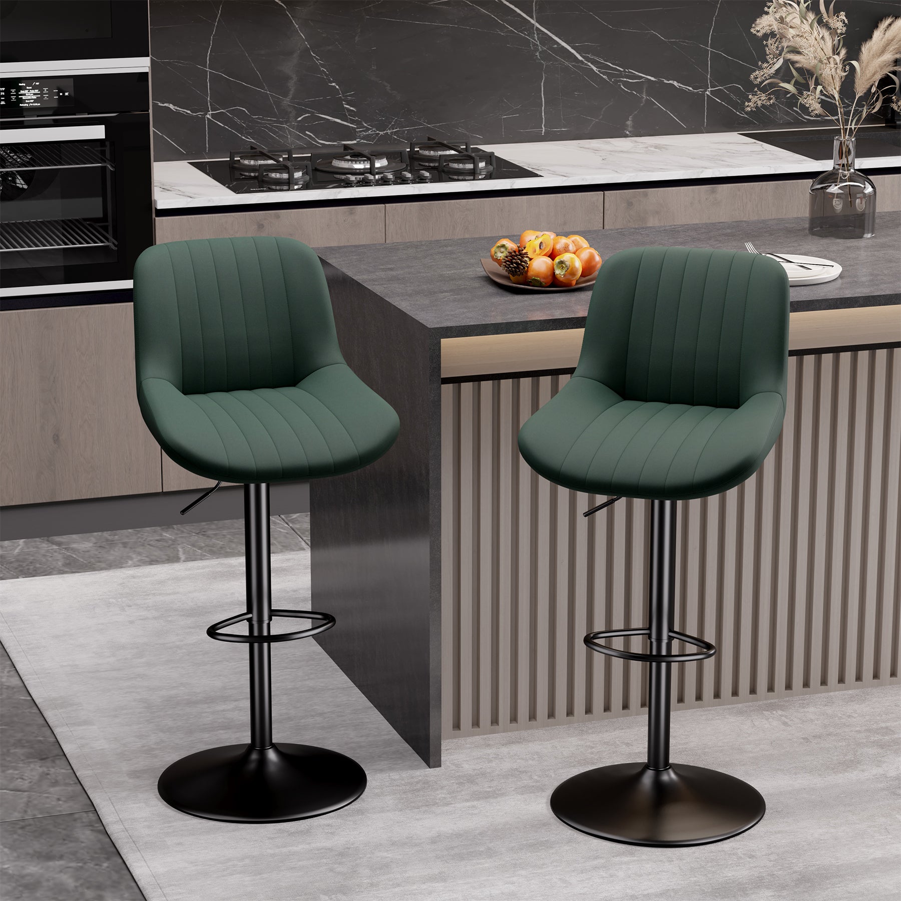 Waterproof Adjustable Bar Stool - 360° Swivel, Height Adjustable from 23.6'' to 31.5'', Available in Multiple Colors, Supports up to 300 lbs, Premium Materials