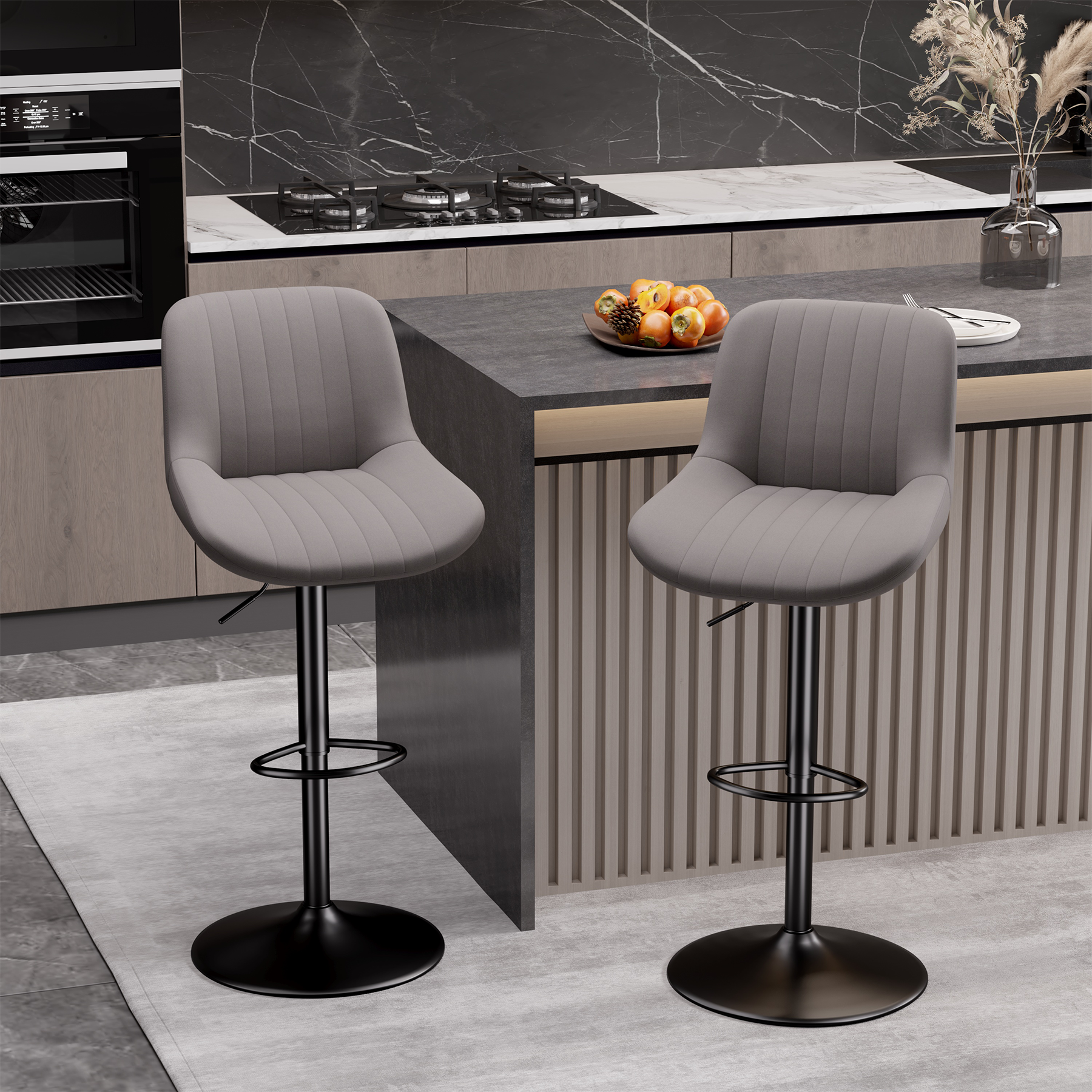 Waterproof Adjustable Bar Stool - 360° Swivel, Height Adjustable from 23.6'' to 31.5'', Available in Multiple Colors, Supports up to 300 lbs, Premium Materials