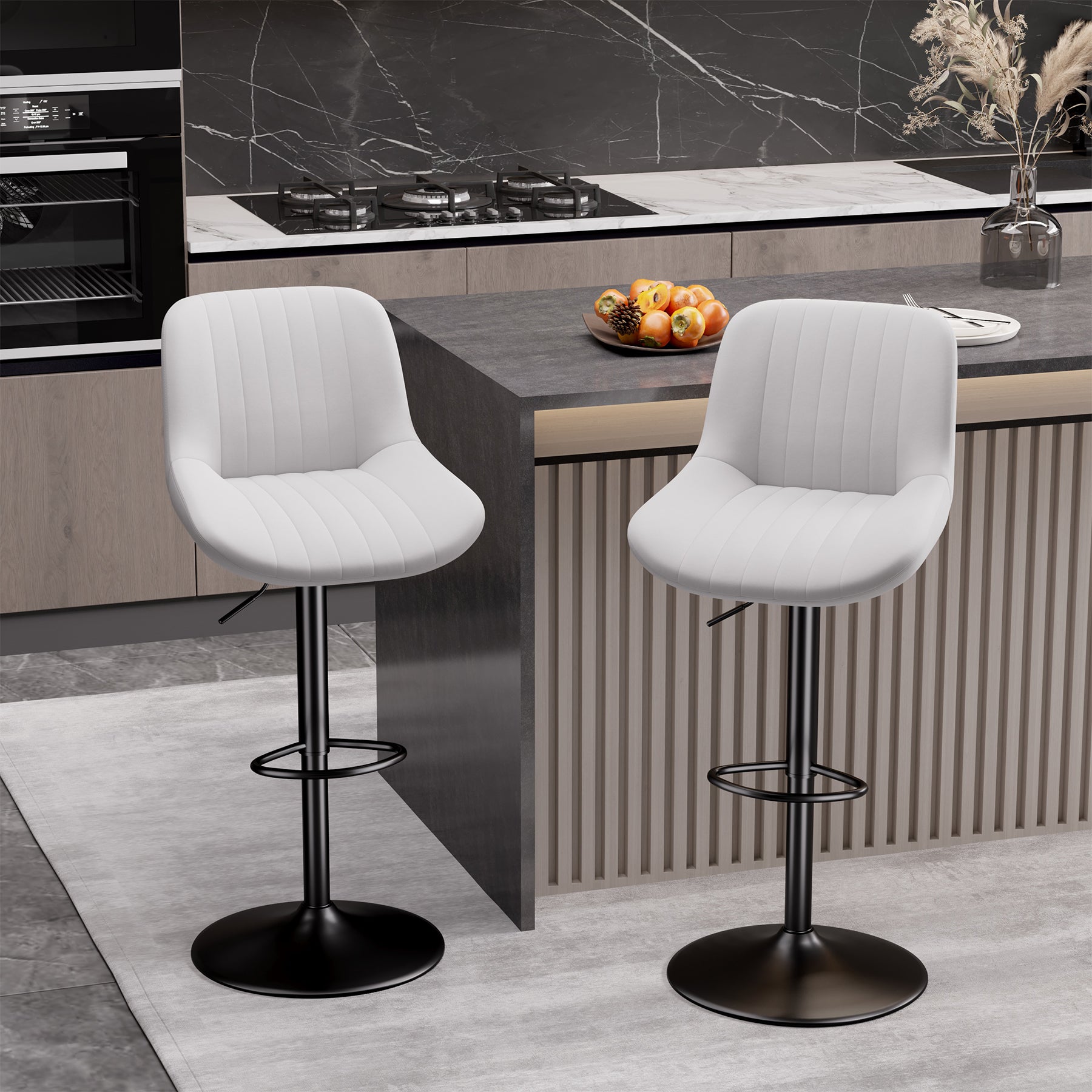 Waterproof Adjustable Bar Stool - 360° Swivel, Height Adjustable from 23.6'' to 31.5'', Available in Multiple Colors, Supports up to 300 lbs, Premium Materials