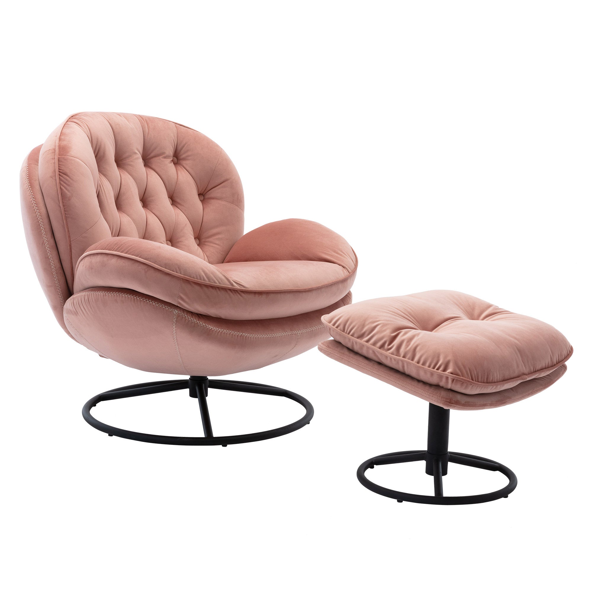 Accent chair  TV Chair  Living room Chair Pink sofa with Ottoman