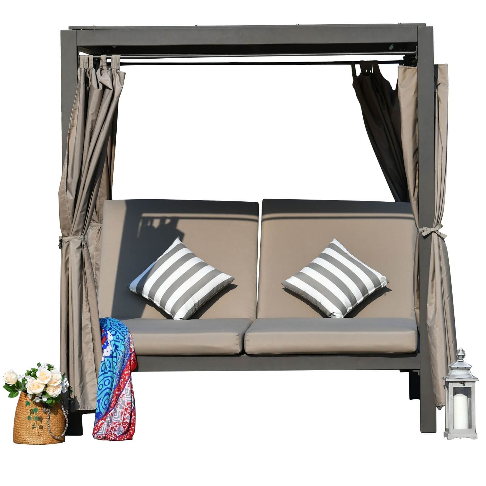 Outdoor Daybed with Canopy (PAL-1129B)