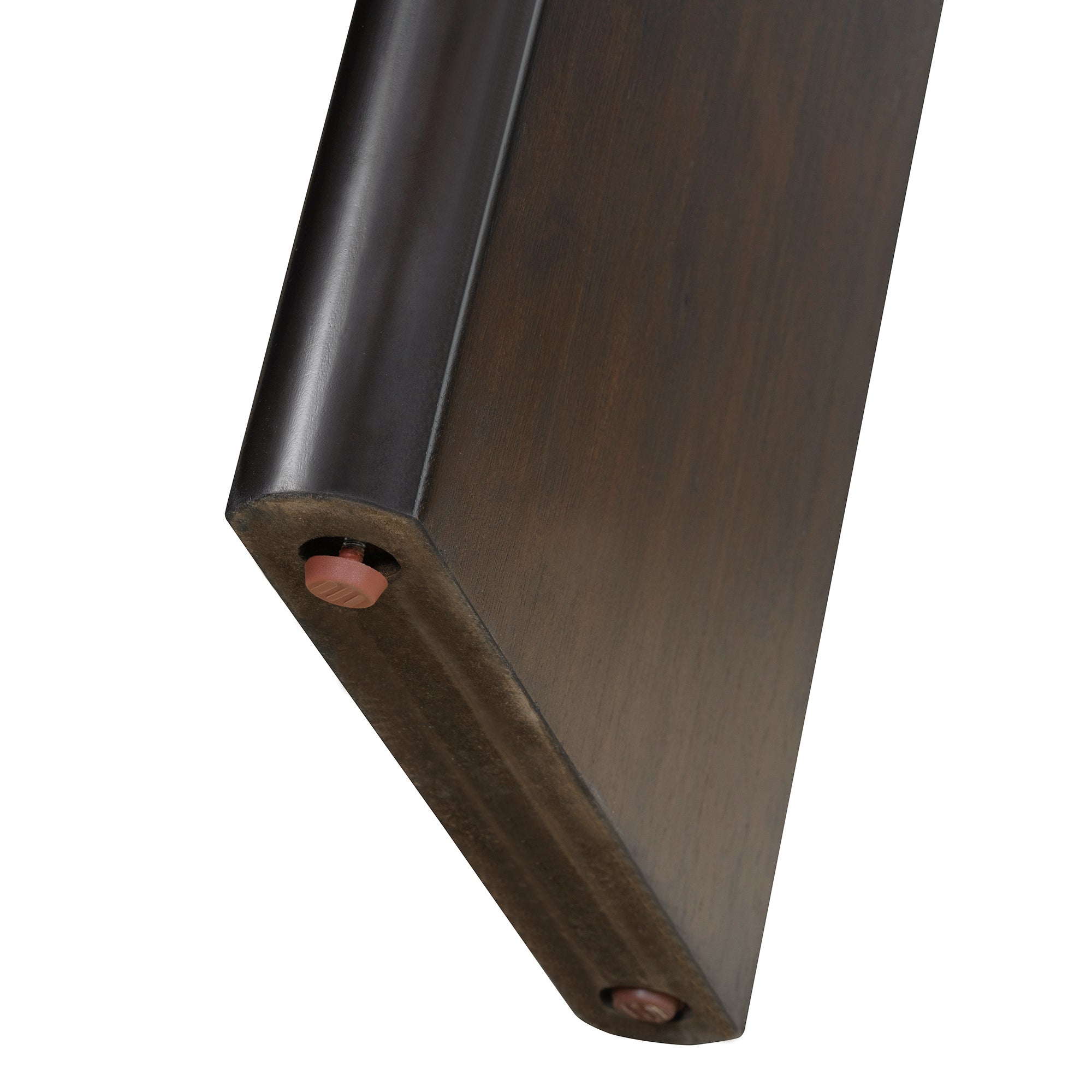 TREXM Elegant Minimalist Console Table with Rounded Edges and Sturdy Shelf Design for Entryway, Living Room(Espresso)