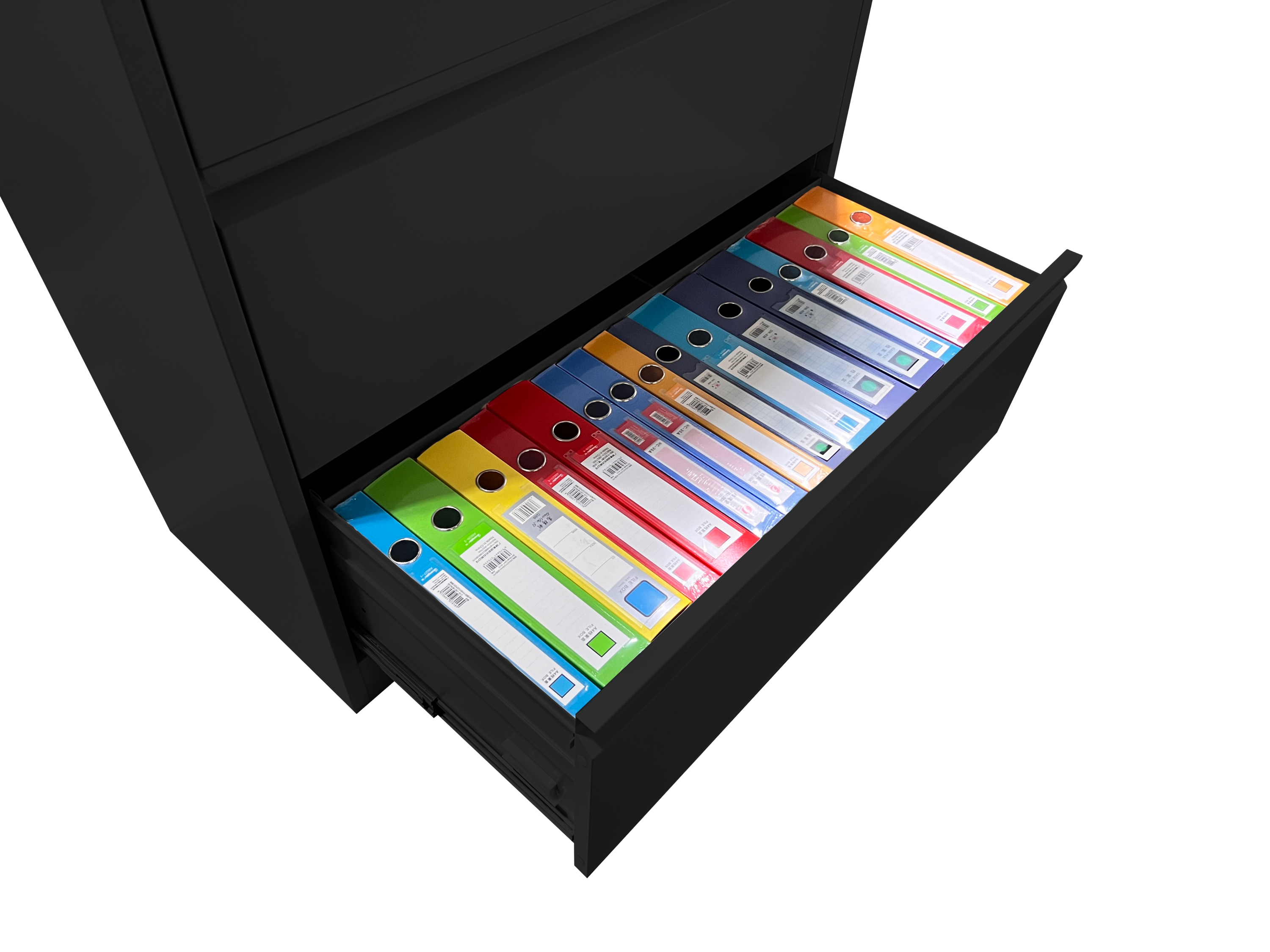 5 Drawer Metal Lateral File Cabinet , Black Filing Cabinet with Lock, Lockable File Cabinet for Home Office, Locking Metal File Cabinet for Legal/Letter/A4/F4 Size