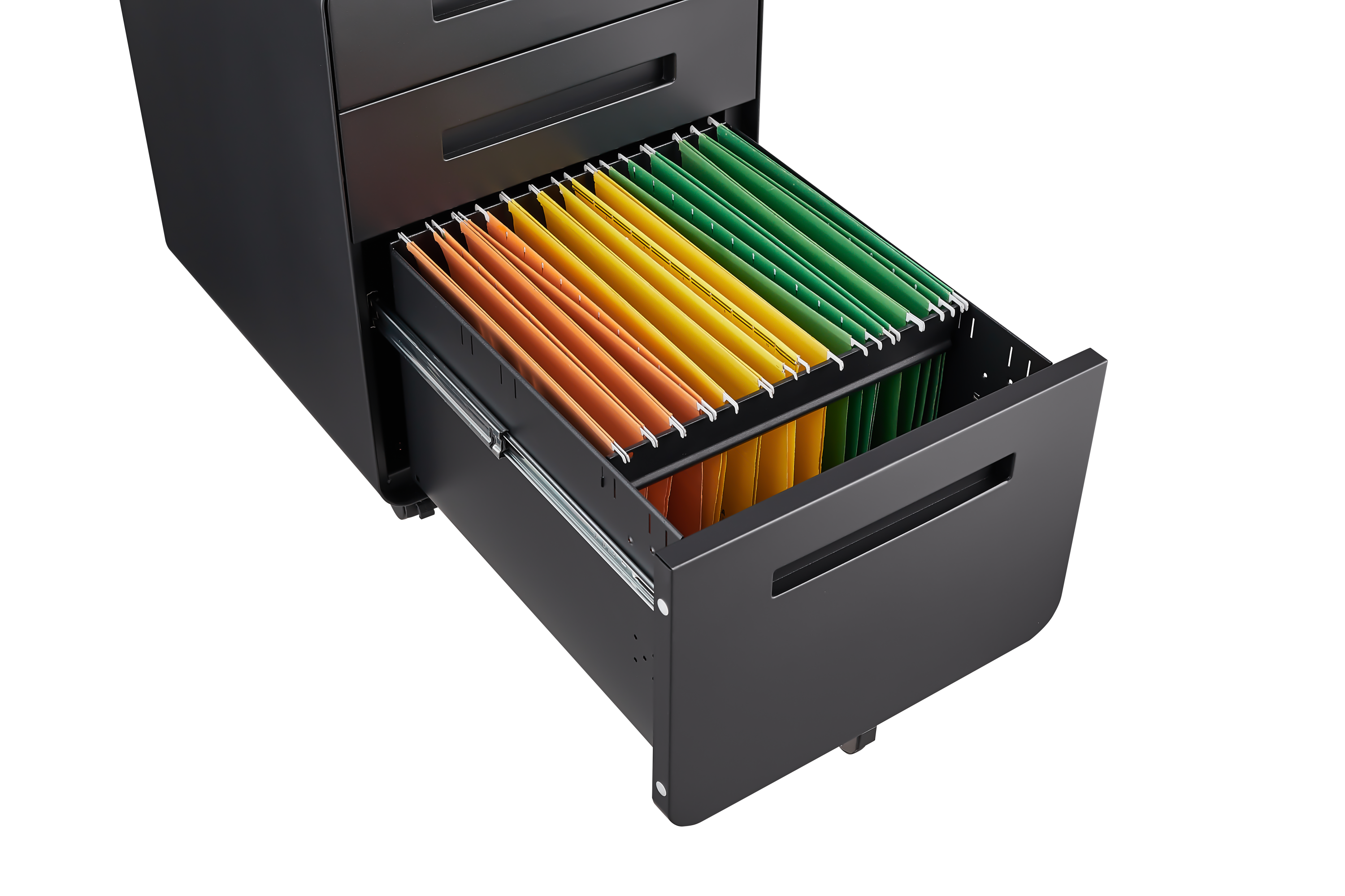 3 Drawer Mobile File Cabinet Under Desk Office,Simple Style Versatile Storage Cabinet for Legal/Letter/A4 Files, 5 Wheel Design Anti-Tilting Cold Rolled Steel Waterproof Moisture-Proof Black