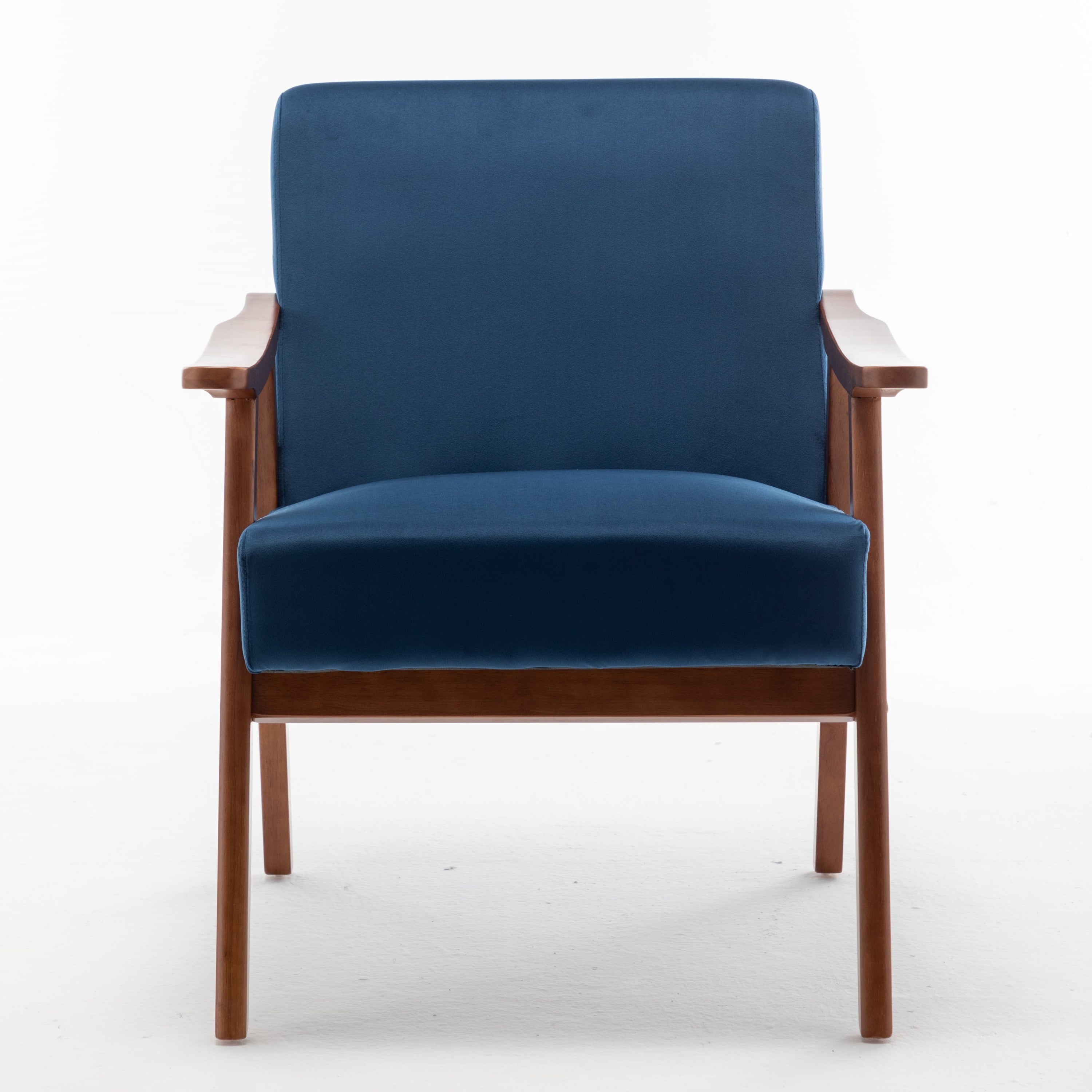Mid-Century Modern Chair, Living Room Chair with Solid Wood Frame, Accent Chair Extra-Thick Backrest, Wingback Chair for Bedroom, Reading Room, Living Room, Lounge Chair Indoor
