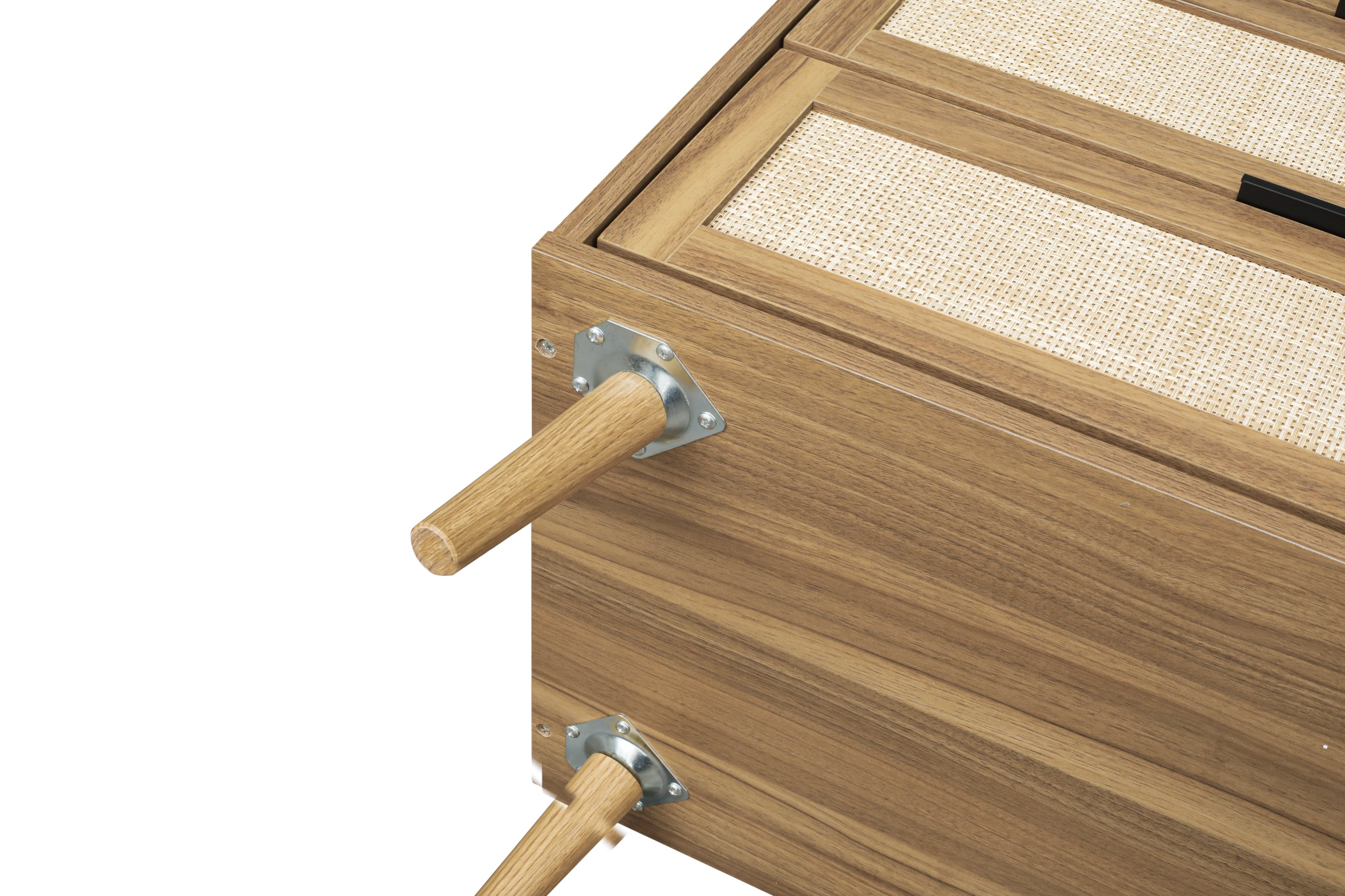 Modern 6 Drawer Dresser Wood Cabinet (Walnut)