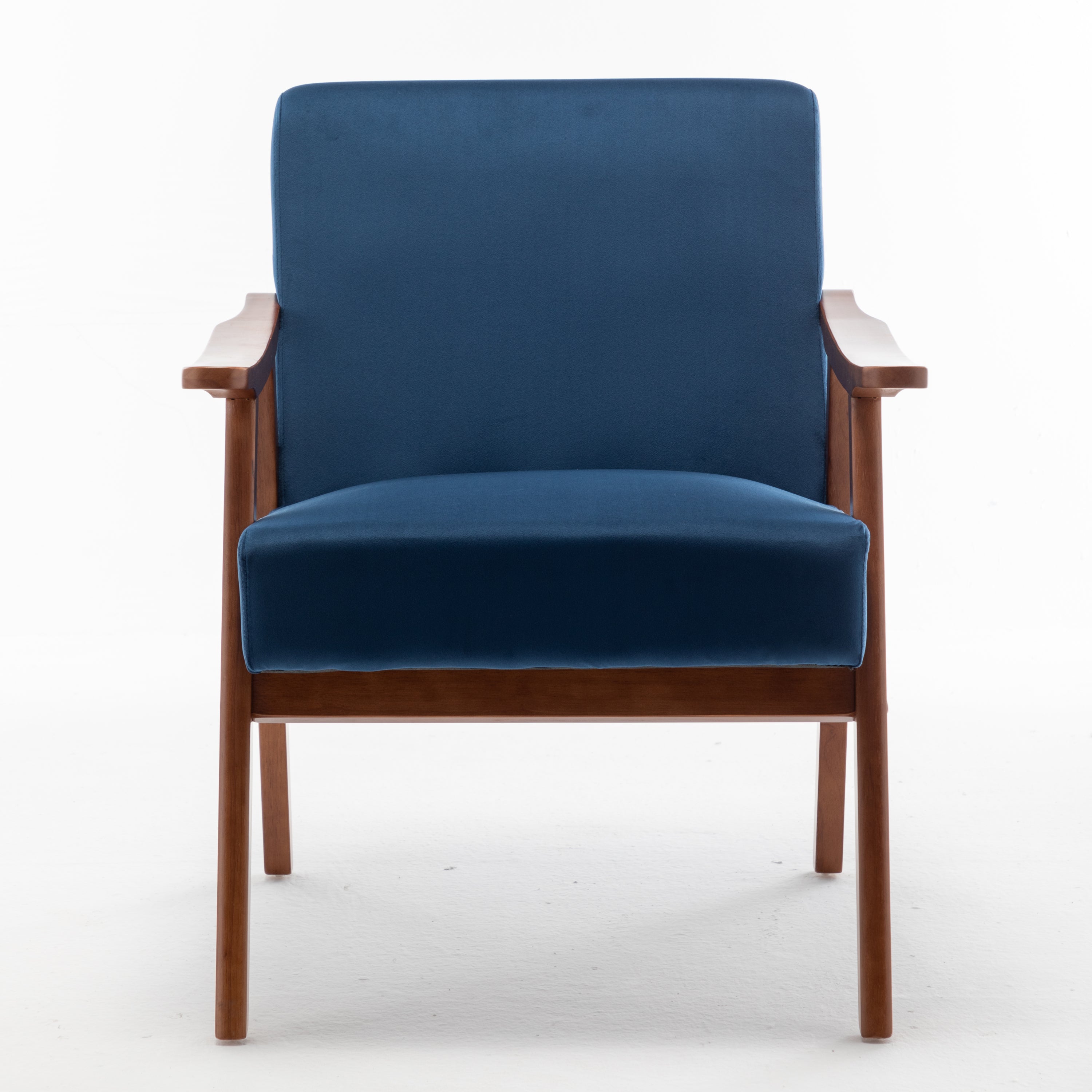 Mid-Century Modern Chair, Living Room Chair with Solid Wood Frame, Accent Chair Extra-Thick Backrest, Wingback Chair for Bedroom, Reading Room, Living Room, Lounge Chair Indoor