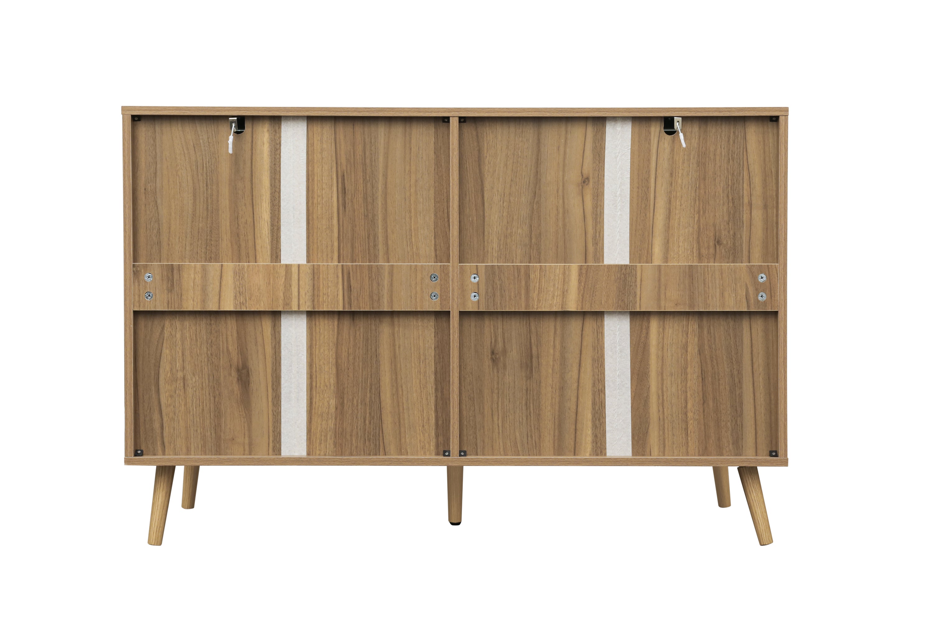 Modern 6 Drawer Dresser Wood Cabinet (Walnut)