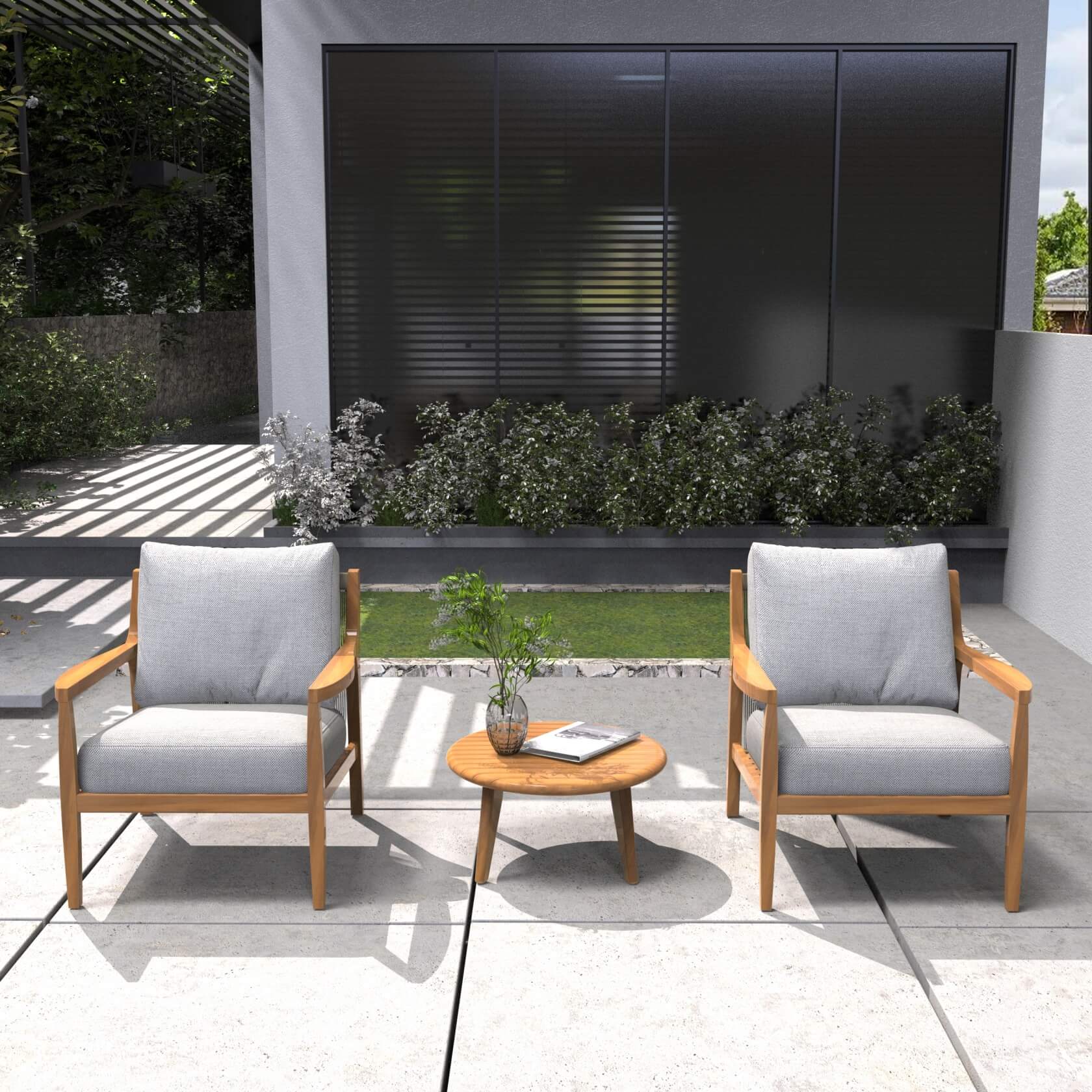 3-Piece Rustic Acacia Wood Patio Set – 2 Chairs & Table(PAS-2513-SC*2+ST)