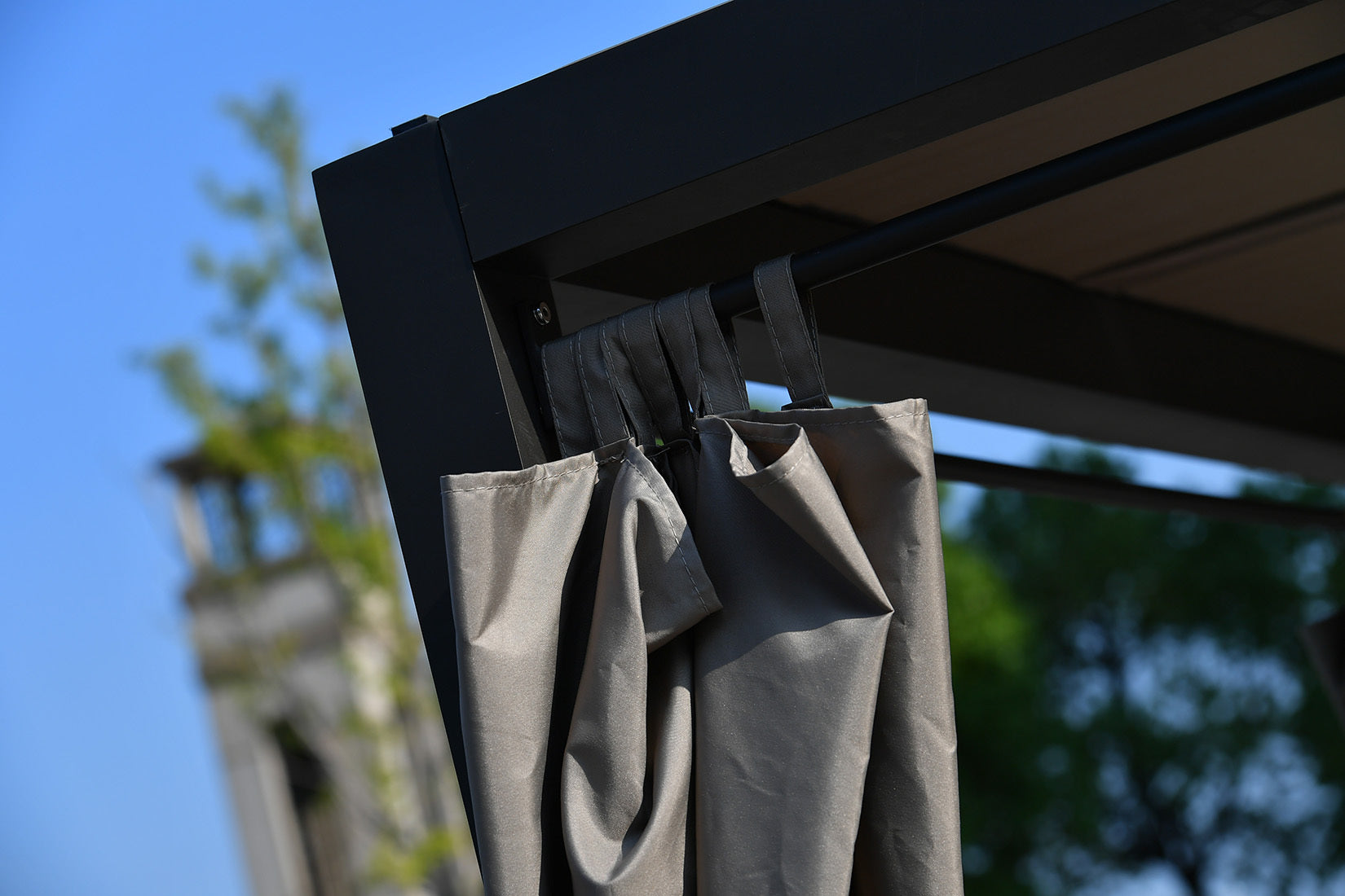 Outdoor Steel Metal Adjustable Daybeds with Canopy and Cushions (PAL-1129B-GR)