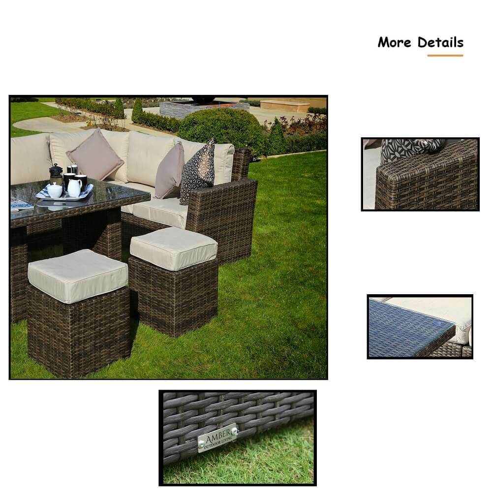 Abrihome Deluxe 8 Piece Deep Seating Group with Cushion (PAS-1403)