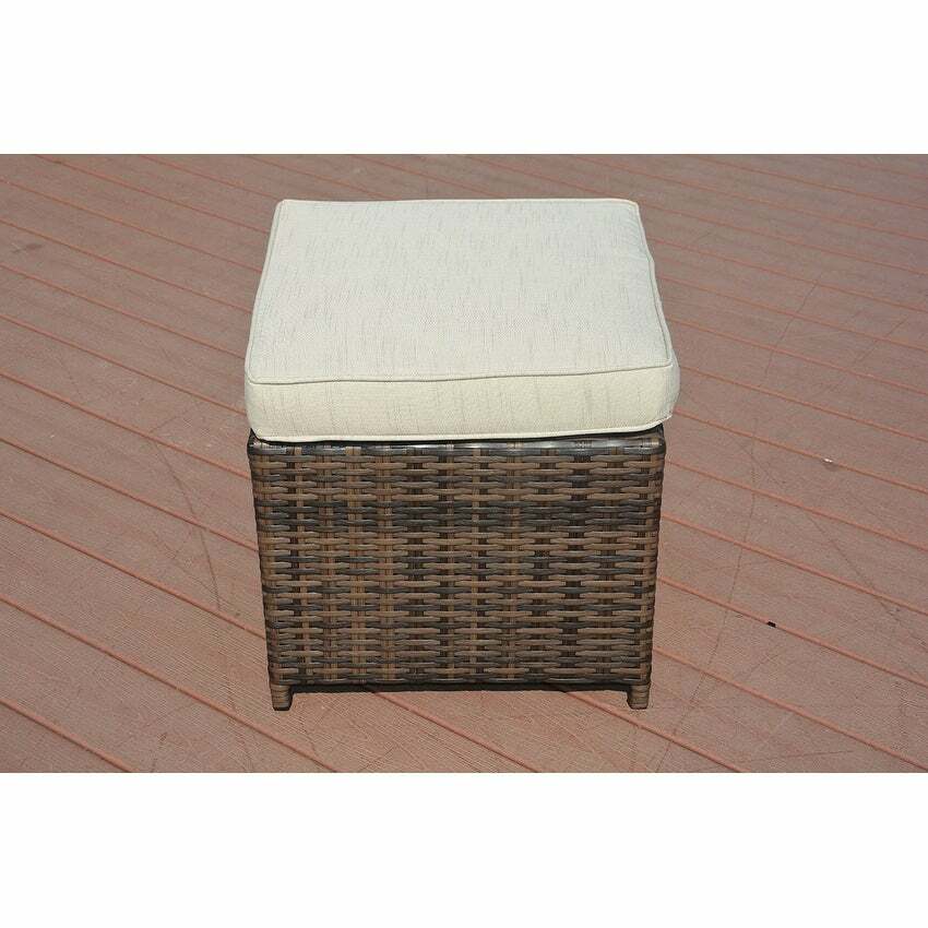 Abrihome Dark Brown Wicker 11-piece Outdoor Gas Fire Pit Dining Set (PAG-1106R+3234)