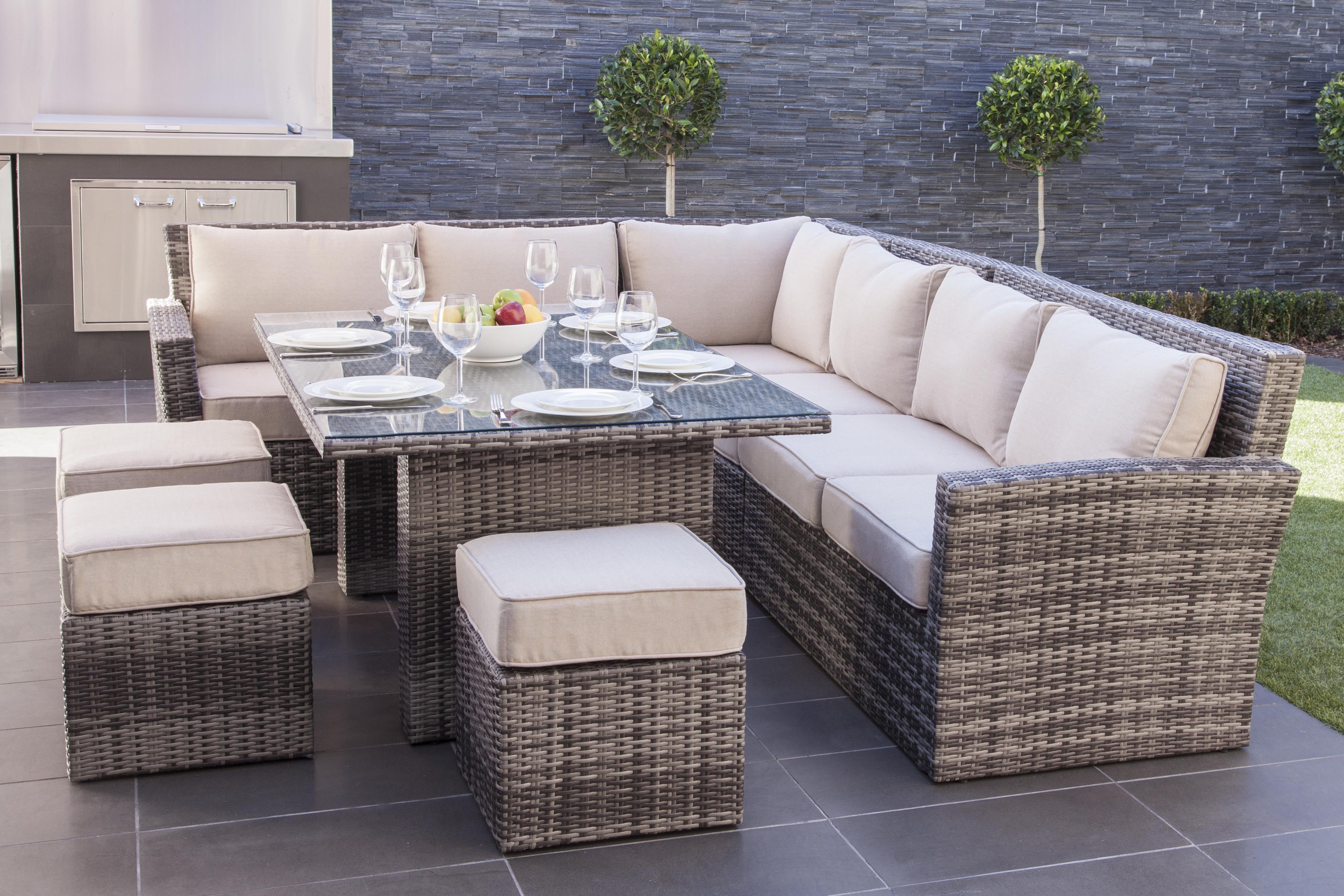 Abrihome Deluxe 8 Piece Deep Seating Group with Cushion (PAS-1403)