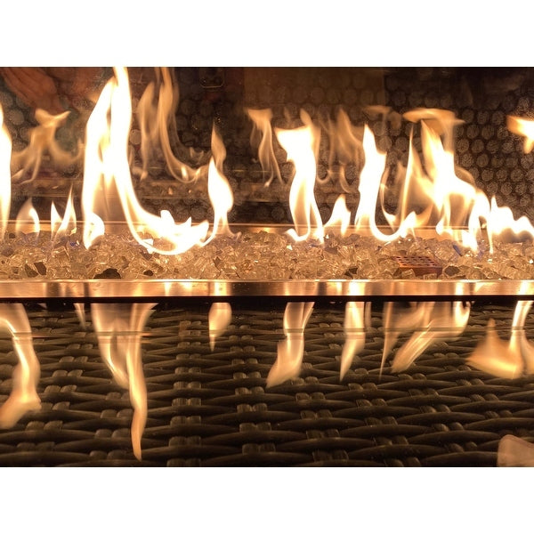 Dark Brown Wicker 11-piece Outdoor Gas Fire Pit Dining Set